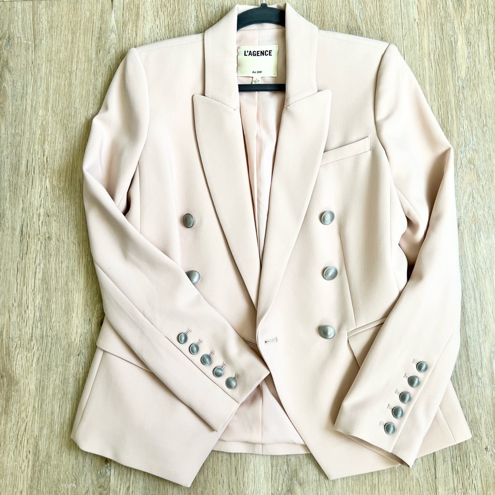 LAGENCE Kenzie Black Double Breasted Blazer w/Silver  Buttons